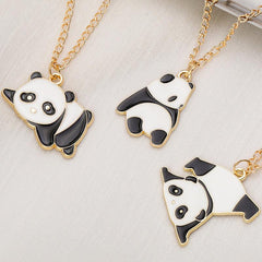 Fresh Sweet Panda Necklace Alloy Pendant Student Gift