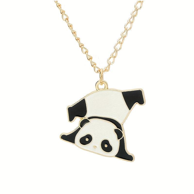 Fresh Sweet Panda Necklace Alloy Pendant Student Gift