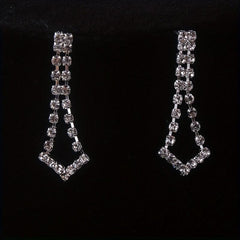 Bridal Necklace Earrings Set Chain Bow Tie Sun Claw Inlaid Rhinestone