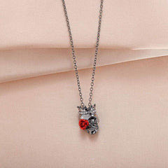 Dark Wind Halloween Crown Skull Rose Pendant Gothic Necklace