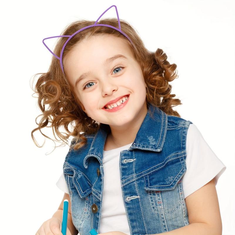 Cat Ear Headbands Hair Hoops for Women & Girls Daily Wear & Party Decoration