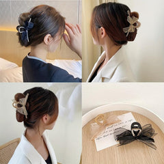 Hair Claw Clips Strong Hold Bow Tie Claw Clips Non-slip Jaw Hair Clips