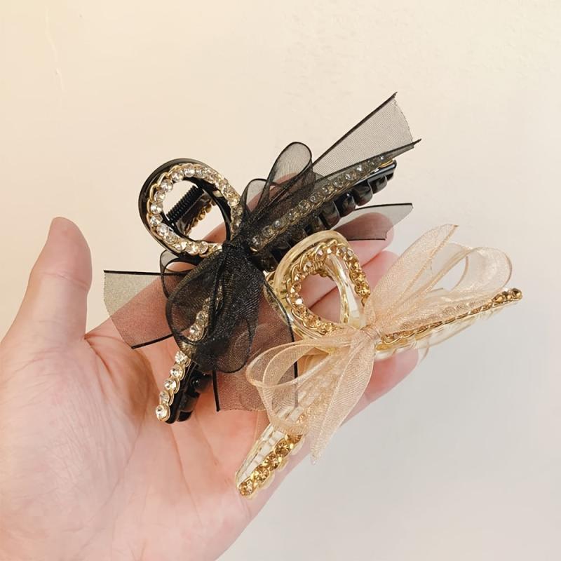 Hair Claw Clips Strong Hold Bow Tie Claw Clips Non-slip Jaw Hair Clips