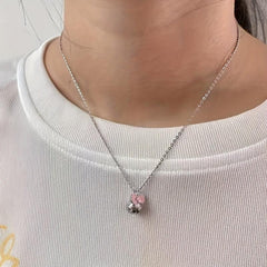 Sweet Bell Bow Necklace Women Pendant Girlfriend Gift