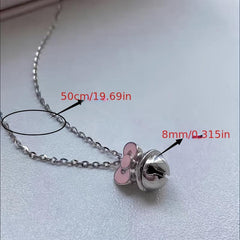 Sweet Bell Bow Necklace Women Pendant Girlfriend Gift