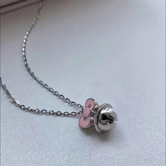 Sweet Bell Bow Necklace Women Pendant Girlfriend Gift