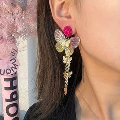 4pcs Flower Butterfly Cloud Acrylic Earrings Set