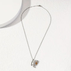 Love Letter Dog Pendant Necklace For Women Pet Memorial Jewelry