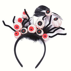 Halloween Ghost Hair Hoop Eyeball Headband Witch Hat