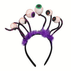 Halloween Ghost Hair Hoop Eyeball Headband Witch Hat