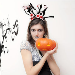 Halloween Ghost Hair Hoop Eyeball Headband Witch Hat