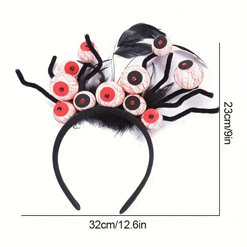 Halloween Ghost Hair Hoop Eyeball Headband Witch Hat