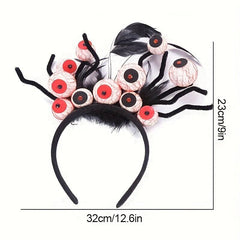 Halloween Ghost Hair Hoop Eyeball Headband Witch Hat
