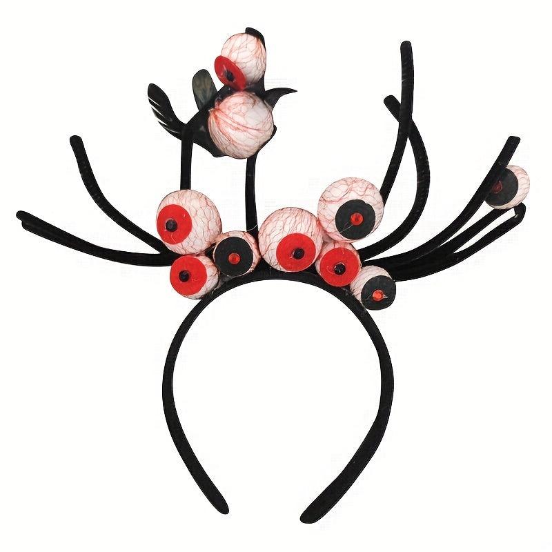 Halloween Ghost Hair Hoop Eyeball Headband Witch Hat