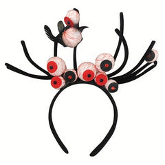Halloween Ghost Hair Hoop Eyeball Headband Witch Hat