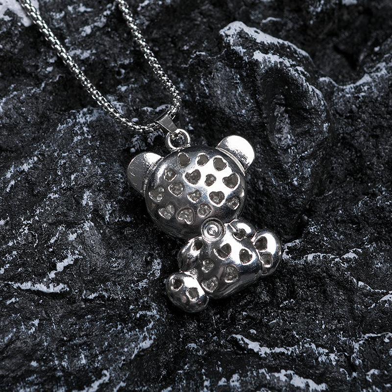 Raccoon Necklace Unisex Pendant Hip hop Long Sweater Chain Jewelry