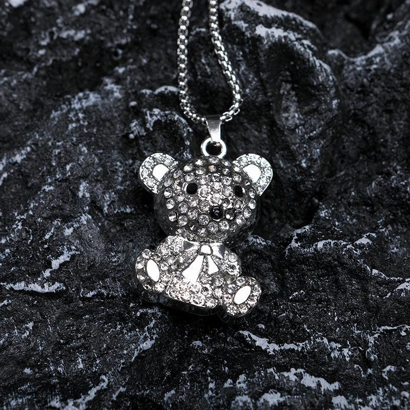 Raccoon Necklace Unisex Pendant Hip hop Long Sweater Chain Jewelry