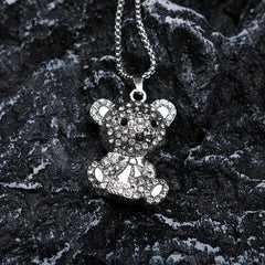 Raccoon Necklace Unisex Pendant Hip hop Long Sweater Chain Jewelry