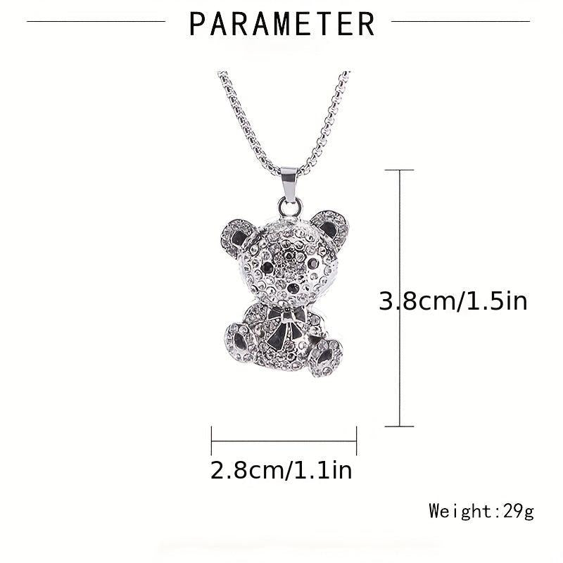 Raccoon Necklace Unisex Pendant Hip hop Long Sweater Chain Jewelry
