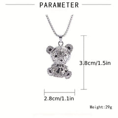 Raccoon Necklace Unisex Pendant Hip hop Long Sweater Chain Jewelry