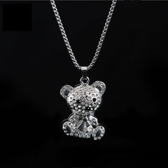 Raccoon Necklace Unisex Pendant Hip hop Long Sweater Chain Jewelry