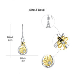 Sunflower Bee Earrings For Women Girls Birthday Christmas
