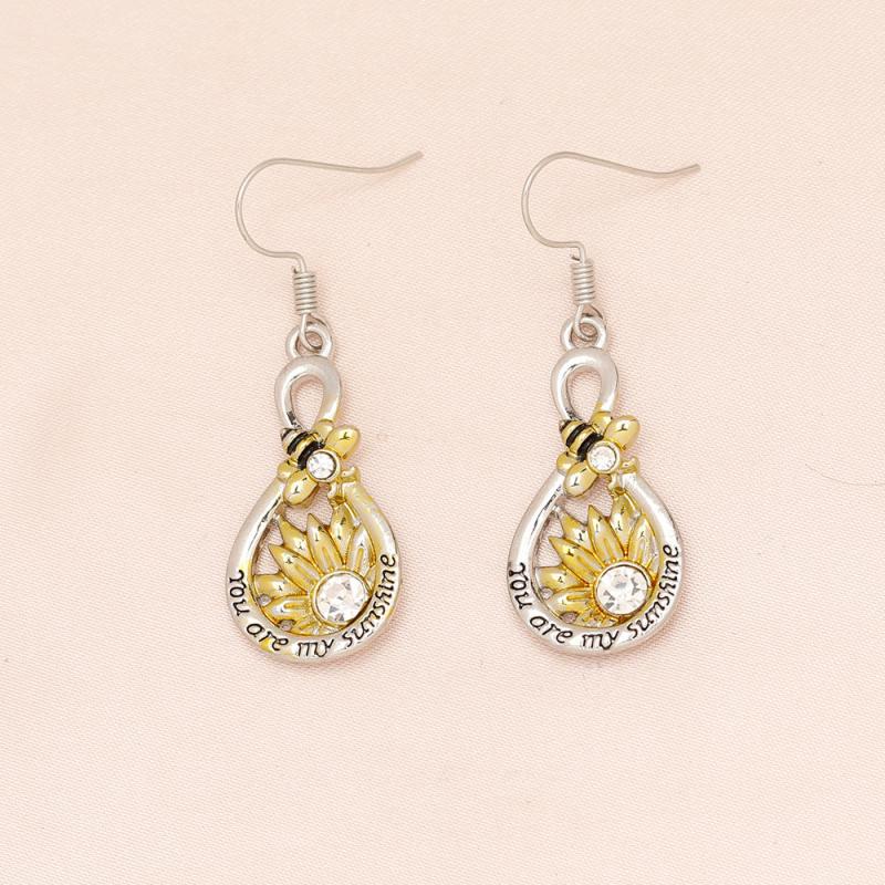 Sunflower Bee Earrings For Women Girls Birthday Christmas