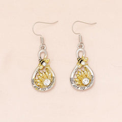 Sunflower Bee Earrings For Women Girls Birthday Christmas