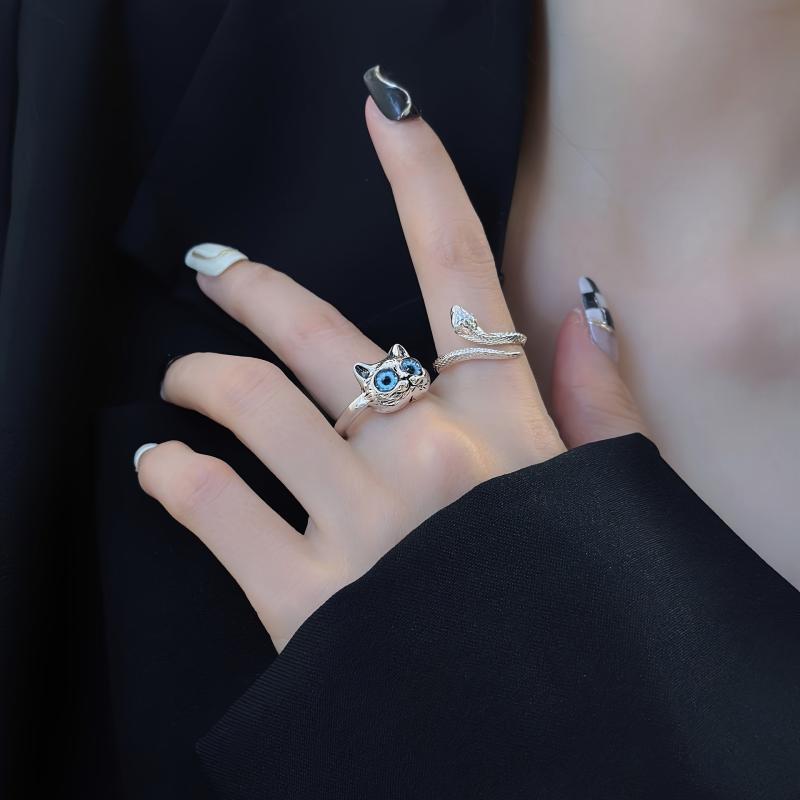 Cat Snake Rings Index Finger Ring Creative Gift for Girlfriend