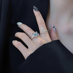 Cat Snake Rings Index Finger Ring Creative Gift for Girlfriend