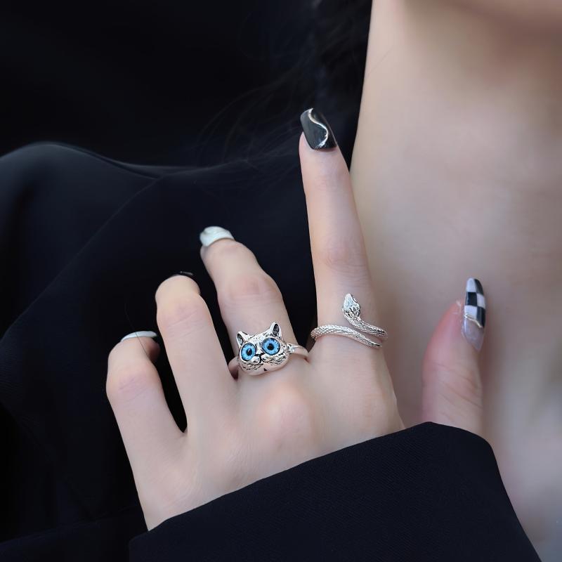 Cat Snake Rings Index Finger Ring Creative Gift for Girlfriend