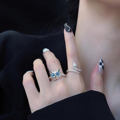 Cat Snake Rings Index Finger Ring Creative Gift for Girlfriend