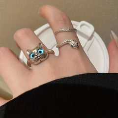 Cat Snake Rings Index Finger Ring Creative Gift for Girlfriend