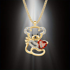 Bear Pendant Necklace Animal Jewelry Women Necklace
