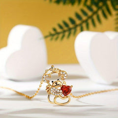 Bear Pendant Necklace Animal Jewelry Women Necklace