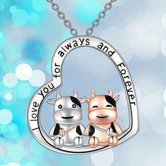 Calf Heart Necklace Sweet Party Jewelry Gift