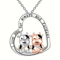 Calf Heart Necklace Sweet Party Jewelry Gift