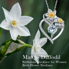 Sunflower Gemstone Pendant Necklace Women's Jewelry Gift