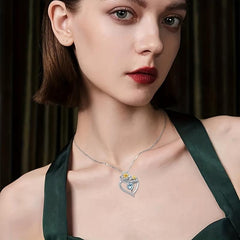 Sunflower Gemstone Pendant Necklace Women's Jewelry Gift