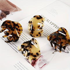Tortoise Shell Acetate Resin Hairpins Leopard Print Hair Accessories