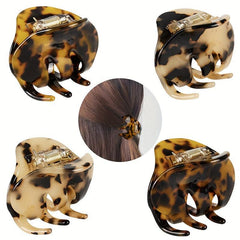 Tortoise Shell Acetate Resin Hairpins Leopard Print Hair Accessories