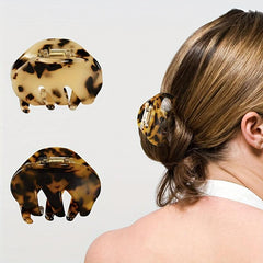 Tortoise Shell Acetate Resin Hairpins Leopard Print Hair Accessories