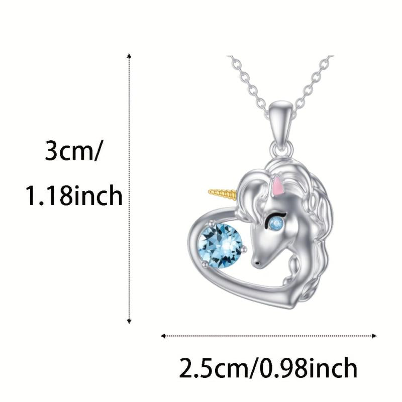 Unicorn Pendant Necklace Animal Necklace Unicorn Pendant Jewelry Necklace