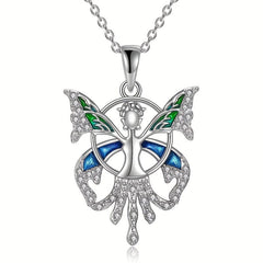 Butterfly Elf Pendant Necklace And Butterfly Elf Necklace