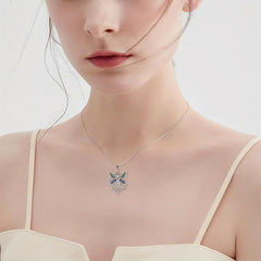 Butterfly Elf Pendant Necklace And Butterfly Elf Necklace