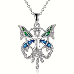 Butterfly Elf Pendant Necklace And Butterfly Elf Necklace