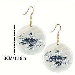 Cartoon Turtle Acrylic Earrings Party Jewelry Gift