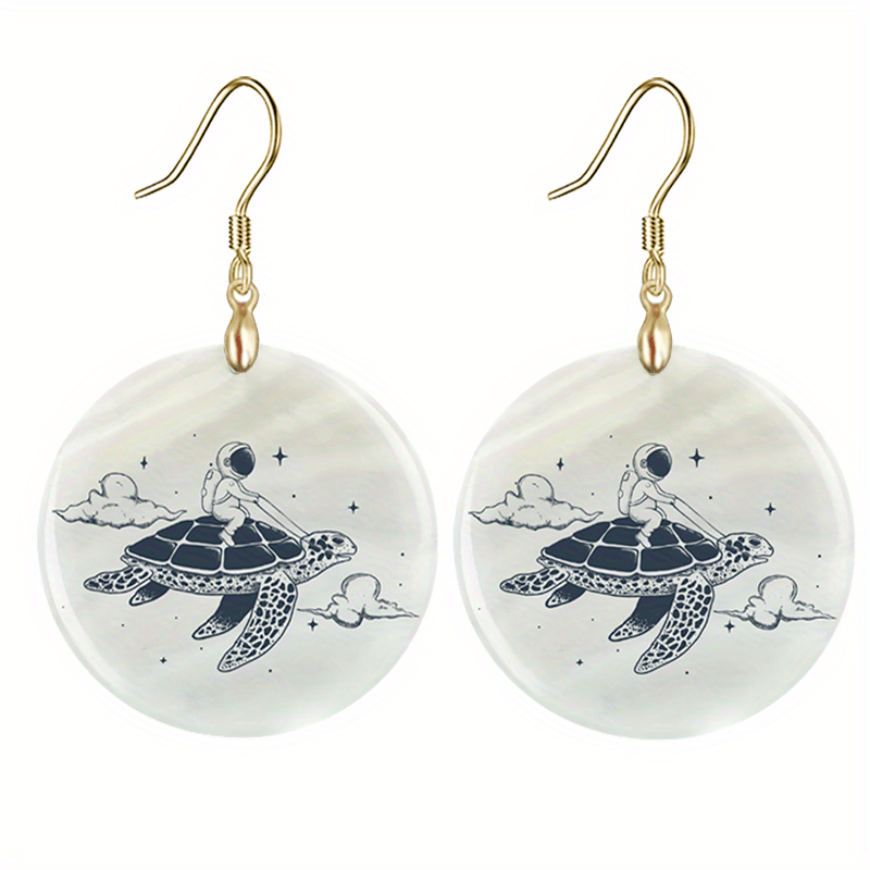 Cartoon Turtle Acrylic Earrings Party Jewelry Gift