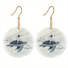 Cartoon Turtle Acrylic Earrings Party Jewelry Gift
