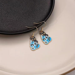 Cartoon Potted Cat Earrings Creative Flower Earrings